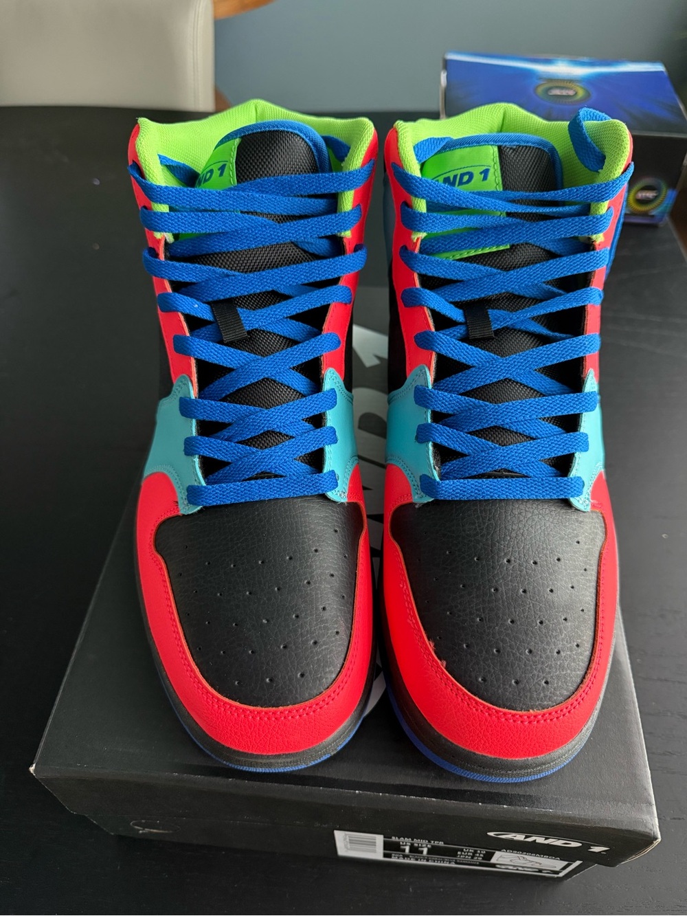 And1 Men's Athletic High-Tops in Red, Black, Blue, Teal, Lime